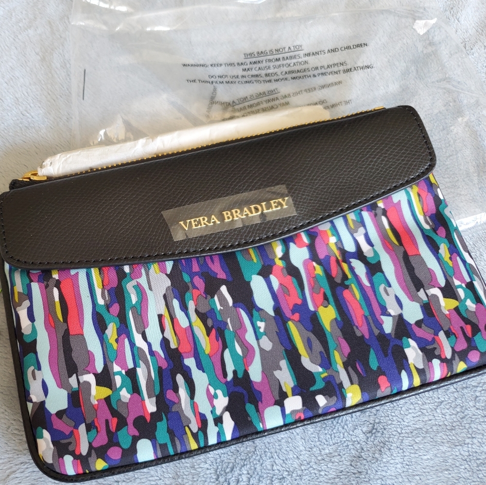 Vera Bradley Wristlet Watercolor Brushstrokes